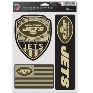 NEW YORK JETS DIGI CAMO 3-MULTI USE DECALS FAN PACK NEW WINCRAFT ✈️ - Picture 1 of 1