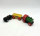 Brio Wooden Railway Train Engine W/ Tenders #33610 Green Red & Black Toy Vintage