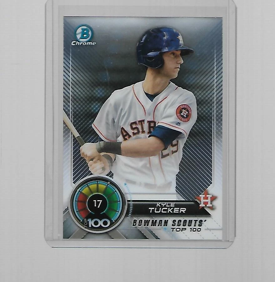 2018 BOWMAN CHROME BASEBALL BOWMAN SCOUTS' TOP 100 KYLE TUCKER #BTP-17 - Image 1 of 1