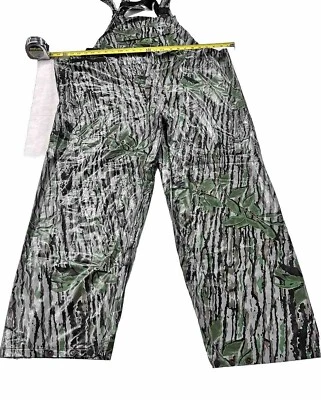 Vtg 100% Vinyl Camo Breatheable Wader Real Tree Matching Jacket Large - Image 1 of 4