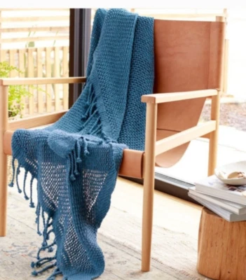 Surya Woven Tibey 50" x 70" Throw TBE5002-5070, All Cotton - Image 1 of 4