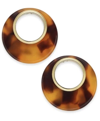 $88 Pendientes colgantes Kate Spade tono dorado tortuga círculo abierto z104 Foto 1 de 4