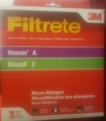 Filtrete 64700B 3M Hoover A Micro Allergen Vacuum Cleaner 3 Bags - Image 1 of 2