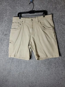 MK Mountain Khakis Shorts Mens 38x9 Classic Fit Flat Front Pockets Beige - Picture 1 of 18