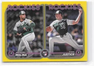 2024 Topps Update Evan Justice / Anthony Molina RCOM #US270 Yellow - Picture 1 of 2