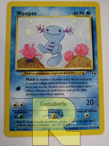 Wooper ® Neo Discovery 71/75 ® Comune ® Pokemon ® Italiano ® EX - Picture 1 of 8
