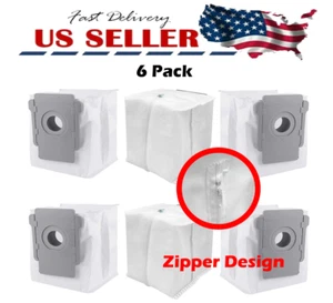 6x Reusable Zippered Dust Bags For Roomba i1 i1+ i3 i3+ i4 i4+ i6 i6+ j7 j7+ i8 - Picture 1 of 4
