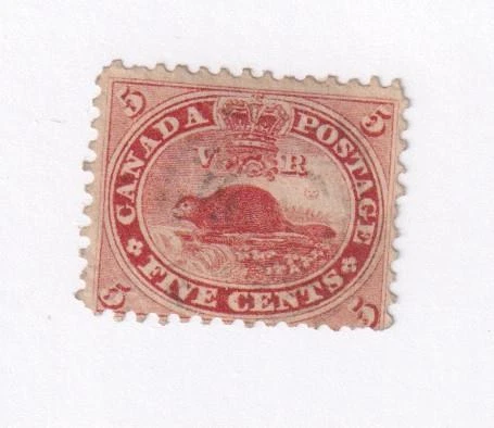 CANADA # 15 -5cts BEAVER VERY LIGHT  LIGHT USED TREE KILLERS - Imagem 1 de 1