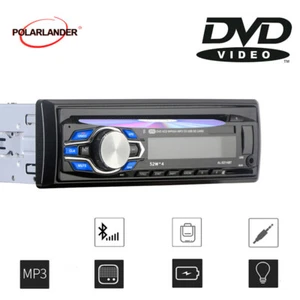 Single 1 Din Car DVD CD MP3 Player Audio Stereo USB/AUX/SD FM BT In-dash Radio - Picture 1 of 11