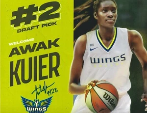 AWAK KUIER Signed 8.5 x 11 Photo DALLAS WINGS WNBA Basketball FINLAND Free Ship - Picture 1 of 1