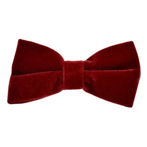 Boys Dark Red Velvet Bow Tie - Picture 1 of 1