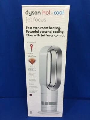 Dyson AM09 Hot+Cool Jet Focus Heater and Fan - White/Silver - NEW - Image 1 of 4
