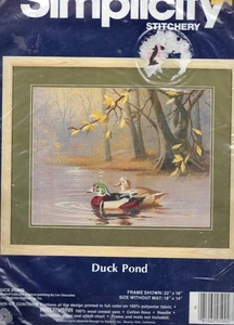NOS!!!NIP!!! SIMPLICITY STITCHERY KIT DUCK POND 18" X 14" - Picture 1 of 2
