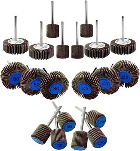 Mini Flap Sanding Wheel Rotary Tool Accessories Kit, 1/8-inch Shank, Pack of 20 - Picture 1 of 4