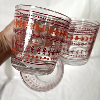 4 tazas de café espresso de vidrio transparente diseño sueco rojo naranja IKEA Vinterfint Francia de colección Foto 1 de 4