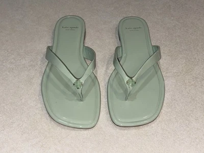 Sandalias planas Kate Spade flor chanclas charol pistacho mujer 8,5 nuevas Foto 1 de 4