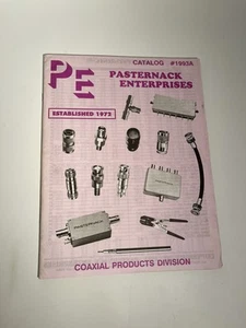 Vintage PE Pasternack Enterprises Katalog #1993A Koaxialprodukte Rarität Broschüre 61 - Bild 1 von 4