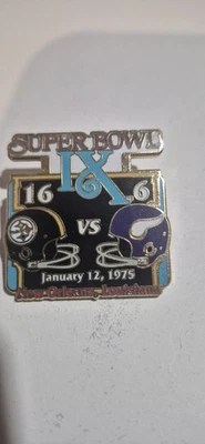  NFL Super Bowl IX - Steelers vs Vikings - Pin de solapa - Willabee & Ward Foto 1 de 2