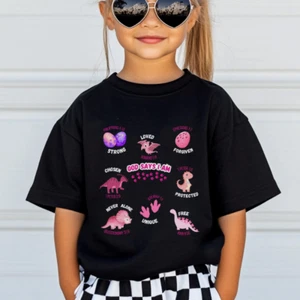 Kids Dinosaur Tee - Cute Dino Graphic Shirt for Little Explorers, Birthday Gift - Picture 1 of 19