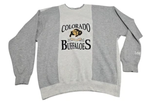 Vintage Lee Sport Colorado Buffaloes Sweatshirt Adult Medium Gray Crewneck - Picture 1 of 16