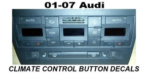 AUDI A4 S4 B6 CLIMATE CONTROL BUTTON RESTORATION DECALS - Picture 1 of 2
