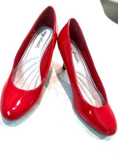 MUJER NUEVO EASY STREET ROJO CHAROL 2 PULGADAS TACONES 9M Foto 1 de 4
