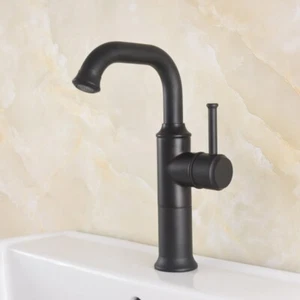 Deck Mount Kitchen Faucet Basin Sink Mixer Tap Brushed Black Hot Cold Water Tap - Picture 1 of 7