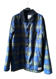 Analog AG Daily Driver Coat Button Checked Jacket - sz M - Picture 1 of 14
