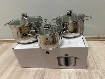 WMF Diadema Plus Juego de ollas 3 piezas 16 cm 20 cm 24 cm Olla sopa con tapas Foto 1 de 4