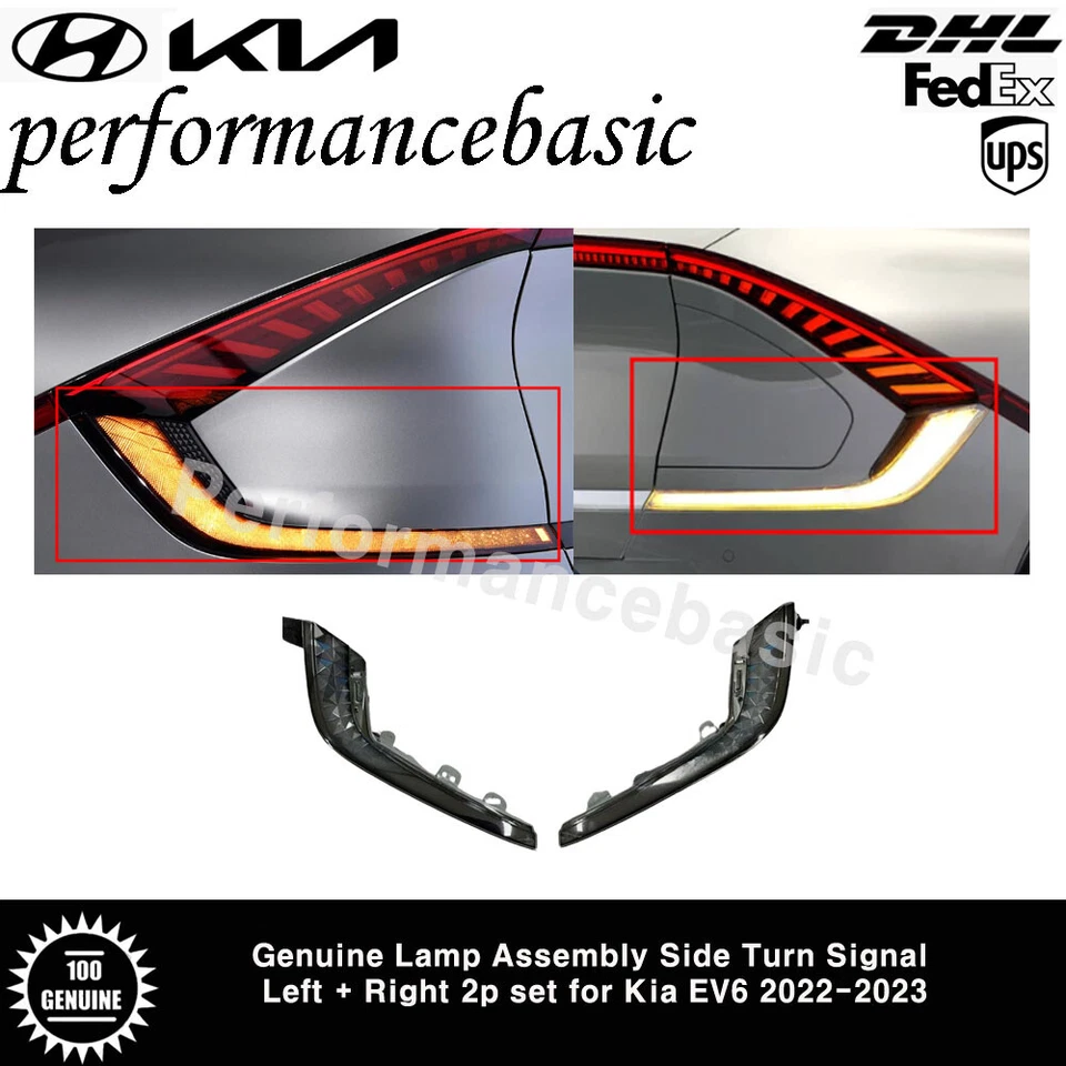 Conjunto de lámpara original señal de giro lateral izquierda + derecha juego de 2p para Kia EV6 2022-2023 Foto 1 de 3