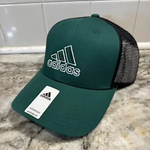 Adidas Aeroready Green/Black Structured Adjustable Snapback Golf Trucker Hat Cap - Picture 1 of 5