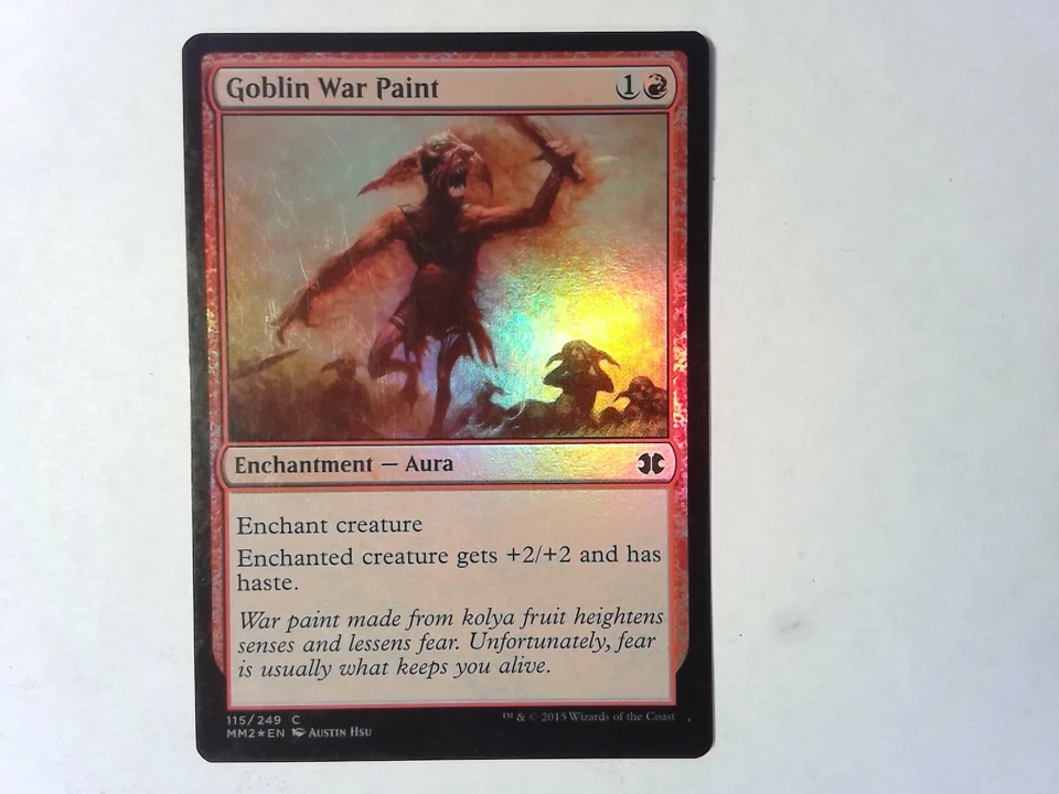 Foil Goblin War Paint	 Modern Masters 2015 - Magic the Gathering Mtg red - Image 1 of 1