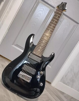 SCHECTER 8 STRING ELECTRIC GUITAR DIAMOND SERIES GLOSS BLACK GOOD CONDITION - Image 1 of 4