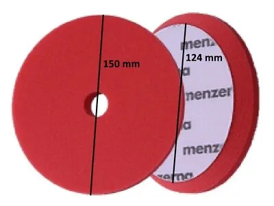 Menzerna Heavy Cut Pad Mousse De Polissage 150 Mm Polierschwamm Pad Hart Rot • 10.80€