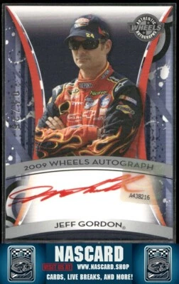 2009 Press Pass Wheels Autographs Certified Authentic Jeff Gordon  /25 - Image 1 of 2