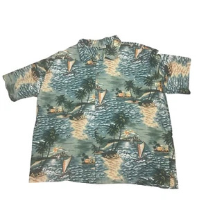 Aloha Republic Size 4XL 100% Cotton Short Sleeve Button Up Hawaiian Shirt USA - Picture 1 of 8