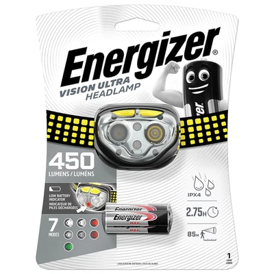 Energizer Visión Ultra Faro UPN-158411 450 Lúmenes Negro 3 AAA batteries Nuevo - Imagen 1 de 4