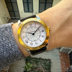 Bulova Lindbergh Hour Angle Automatic Men's Watch ETA Steel 38Mm 1990s - Picture 1 of 11