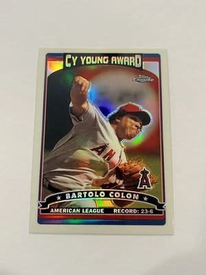 2006 Topps Chrome Bartolo Colon Refractor Cy Young #270 Los Angeles Angels Foto 1 de 4