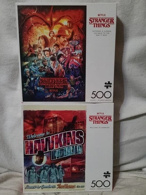 2 Buffalo Stranger Things Netflix 500 Piece Puzzle Lot NEW & SEALED  - Image 1 of 3