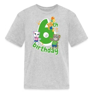 Talking Tom & Friends 6th Birthday Kid's T-Shirt - Picture 1 of 22