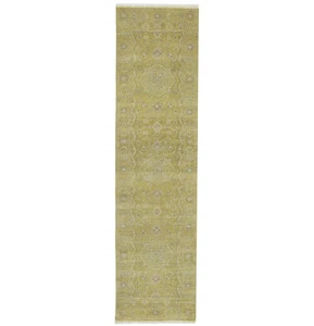 Floral Transitional Wool Oriental Runner Rug Hallway Decor Carpet 3X10 ft - Picture 1 of 16