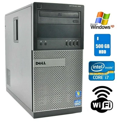 Dell OptiPlex 990 MT Desktop Computer Core i7 4GB Ram 500GB HDD Windows XP Wi-Fi - Image 1 of 4