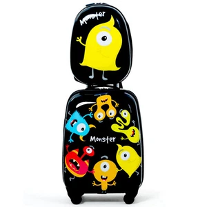2PC Kid Luggage Set 12" Backpack & 16" Rolling Trolley Suitcase ABS for Travel - Picture 1 of 8