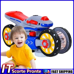 Electric Deformation Motorcycle Toy w/ LED Lights Electric Motorcycle Music Toy - Photo 1/9