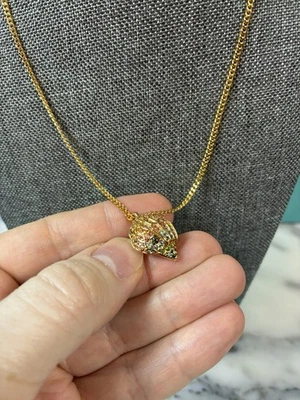 Collar Kurt Geiger Londres Chapado en Oro Arco Iris Pavé Cristales Cabeza de Águila Nuevo con Etiquetas Foto 1 de 4