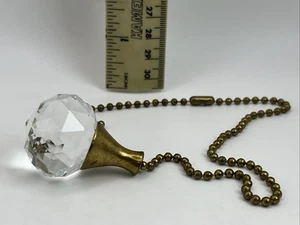 Ventilador de techo vintage de vidrio multifacético bola de cristal tirador de luz, perilla - Imagen 1 de 5