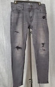 Hollister Men's Distressed Black Jeans Size 30 Super Skinny - Picture 1 of 3