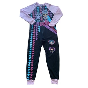 LOL Surprise One Piece Pajama sleeper Full Zip Glitter it up Size 10/12 - Picture 1 of 5