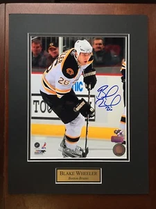 Blake Wheeler Autograph 8x10 Photo Bruins Jets Signed Auto Matted with COA - Picture 1 of 5